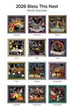 Load image into Gallery viewer, Bless This Nest 2026 (Item # 7052) - 12x24 Refill Sheet Calendar - BONUS POCKET PLANNER & BOOKMARK WHILE QUANTITIES LAST