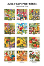 Load image into Gallery viewer, Feathered Friends 2026 (Item #43728) - 7x14 Refill Sheet Calendar - INCLUDES LIST PAD & BONUS BOOKMARK - WHILE QUANTITIES LAST