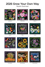 Load image into Gallery viewer, Grow Your Own Way 2026 (Item #7106) - 12x24 Refill Sheet Calendar - BONUS POCKET PLANNER & BOOKMARK WHILE QUANTITIES LAST