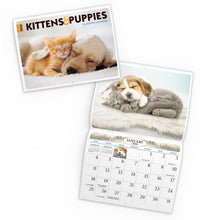 Load image into Gallery viewer, Kittens & Puppies Folding Calendar 2026 (Item # 289600)