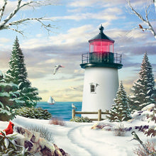 Load image into Gallery viewer, Lighthouses 2027 (Item #3017) - ** SHIPPING IN SEPTEMBER **12x24 Refill Sheet Calendar - BONUS POCKET PLANNER &amp; BOOKMARK WHILE QUANTITIES LAST
