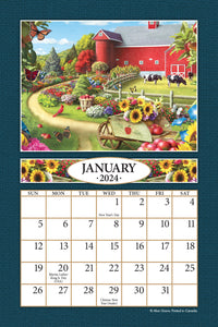 A Country Walk 2025 (Item #2692) - 4x6 Refill Sheet Calendar - BONUS POCKET PLANNER & BOOKMARK WHILE QUANTITIES LAST