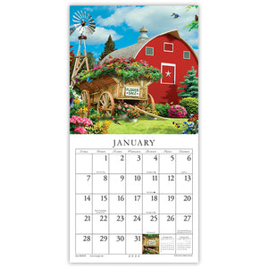 A Country Walk 2024 (Item #40018) - 7x14 Refill Sheet Calendar - INCLUDES POCKET PLANNER & BONUS BOOKMARK - WHILE QUANTITIES LAST