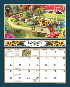 A Country Walk 2025 (Item #2616) - 8x10 Refill Sheet Calendar - BONUS POCKET PLANNER & BOOKMARK WHILE QUANTITIES