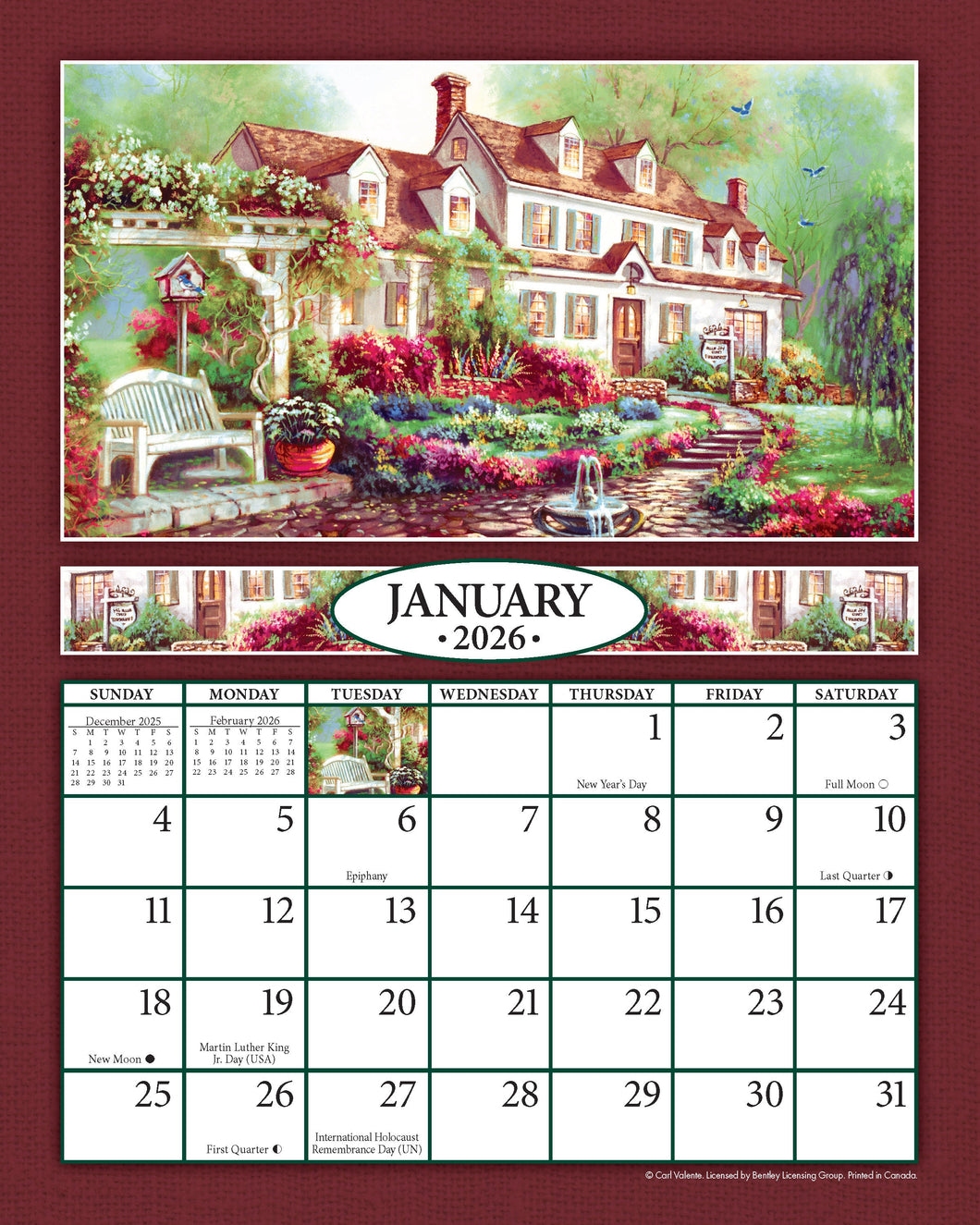 Bygone Days 2026 (Item #2869) - 8x10 Refill Sheet Calendar - BONUS POCKET PLANNER & BOOKMARK WHILE QUANTITIES LAST