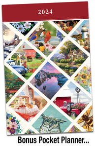 Simple Country 2024 (Item #26782) - 4x6 Refill Sheet Calendar - BONUS POCKET PLANNER & BOOKMARK WHILE QUANTITIES LAST