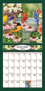 Feathered Friends 2024 (Item #6342) - 8x16 Refill Sheet Calendar - BONUS POCKET PLANNER & BOOKMARK WHILE QUANTITIES LAST