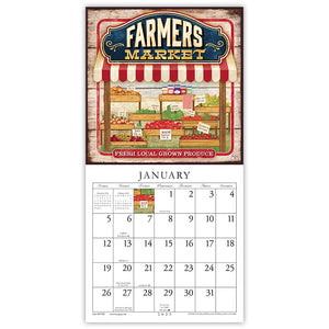 Farmers Market 2025 (Item #41913) - 7x14 Refill Sheet Calendar - INCLUDES LIST PAD & BONUS BOOKMARK - WHILE QUANTITIES LAST