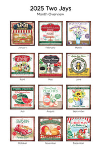 Farmers Market 2025 (Item #21332) - 12x24 Refill Sheet Calendar - BONUS POCKET PLANNER & BOOKMARK WHILE QUANTITIES LAST