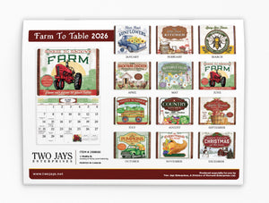 Farm to Table Folding Calendar 2026 (Item # 289866)