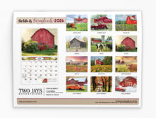 Load image into Gallery viewer, Fields &amp; Farmsteads Folding Calendar 2026 (Item # 289877)

