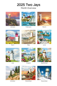 Lighthouses 2025 (Item #3017) - 12x24 Refill Sheet Calendar - BONUS POCKET PLANNER & BOOKMARK WHILE QUANTITIES LAST