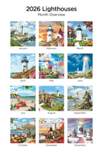 Load image into Gallery viewer, Lighthouses 2026 (Item #3017) - 12x24 Refill Sheet Calendar - BONUS POCKET PLANNER &amp; BOOKMARK WHILE QUANTITIES LAST
