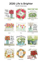 Load image into Gallery viewer, Life Is Brighter 2026 (Item #39746) - 12x24 Refill Sheet Calendar - BONUS POCKET PLANNER &amp; BOOKMARK WHILE QUANTITIES LAST
