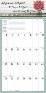 LARGE GRID - Life Is Brighter 2026 (Item #LG02) - 12x24 Refill Sheet Calendar - BONUS POCKET PLANNER & BOOKMARK WHILE QUANTITIES LAST