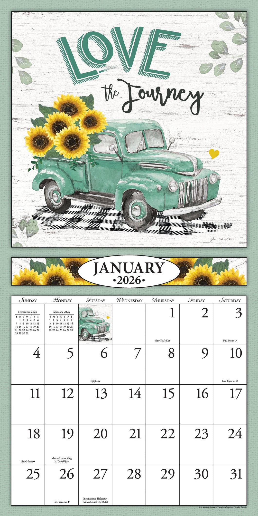 Love the Journey 2026 (Item#77632)  - 12x24 Refill Sheet Calendar - BONUS POCKET PLANNER & BOOKMARK WHILE QUANTITIES LAST