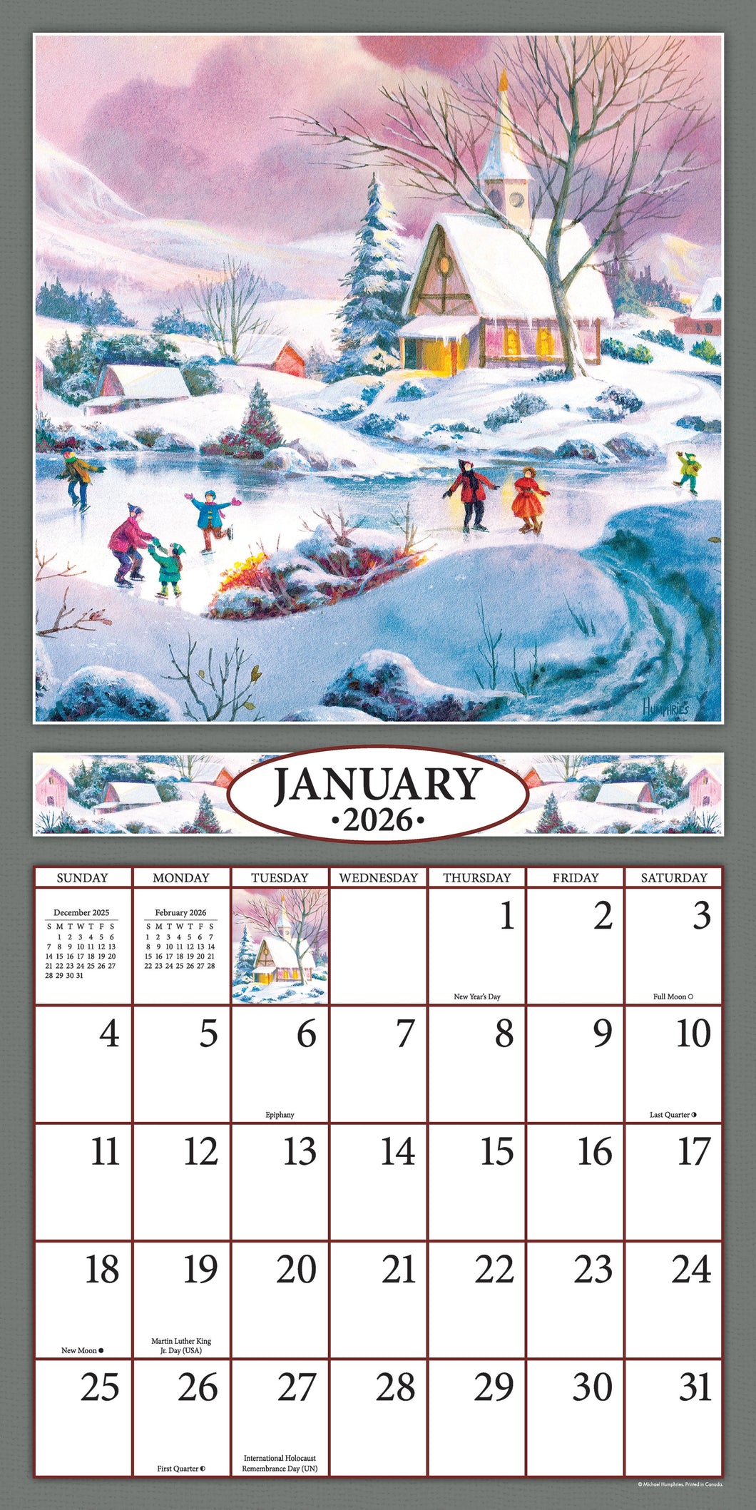 Simple Country 2026 (Item #7115) - 12x24 Refill Sheet Calendar - BONUS POCKET PLANNER & BOOKMARK WHILE QUANTITIES LAST