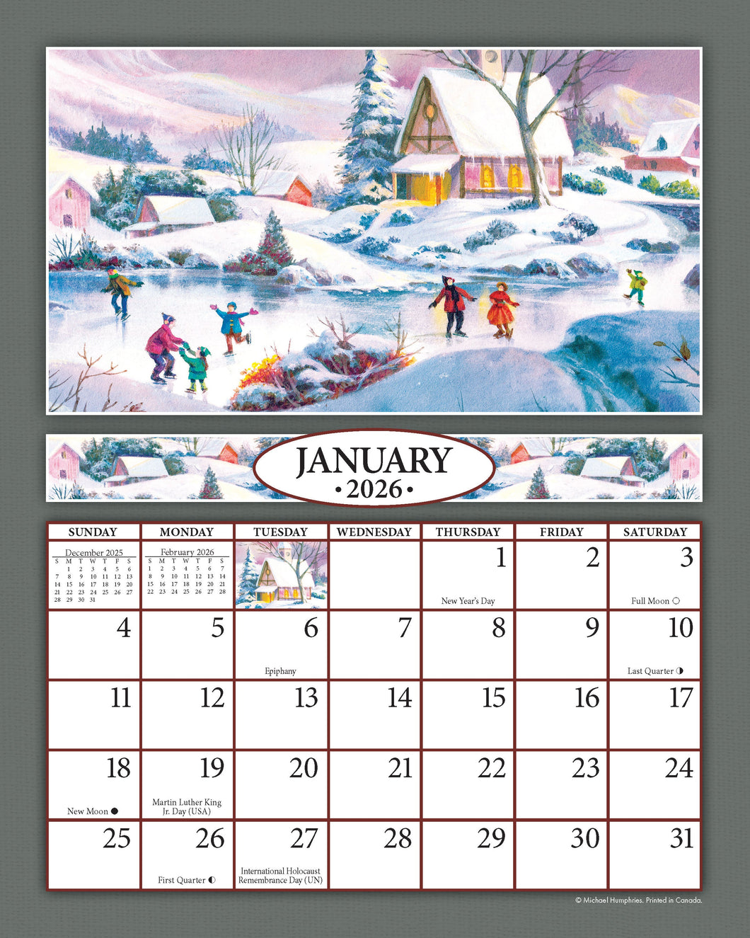 Simple Country 2026 (Item #2097) - 8x10 Refill Sheet Calendar - BONUS POCKET PLANNER & BOOKMARK WHILE QUANTITIES LAST