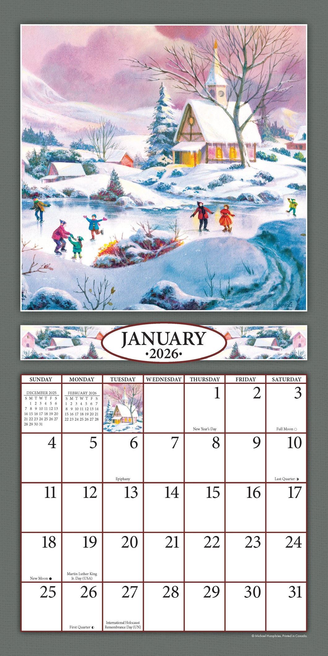 Simple Country 2026 (Item #6761) - 8x16 Refill Sheet Calendar - BONUS POCKET PLANNER & BOOKMARK WHILE QUANTITIES LAST