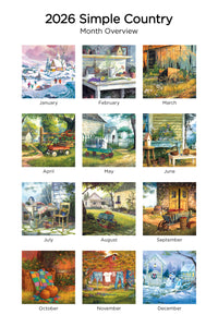 Simple Country 2026 (Item #6761) - 8x16 Refill Sheet Calendar - BONUS POCKET PLANNER & BOOKMARK WHILE QUANTITIES LAST