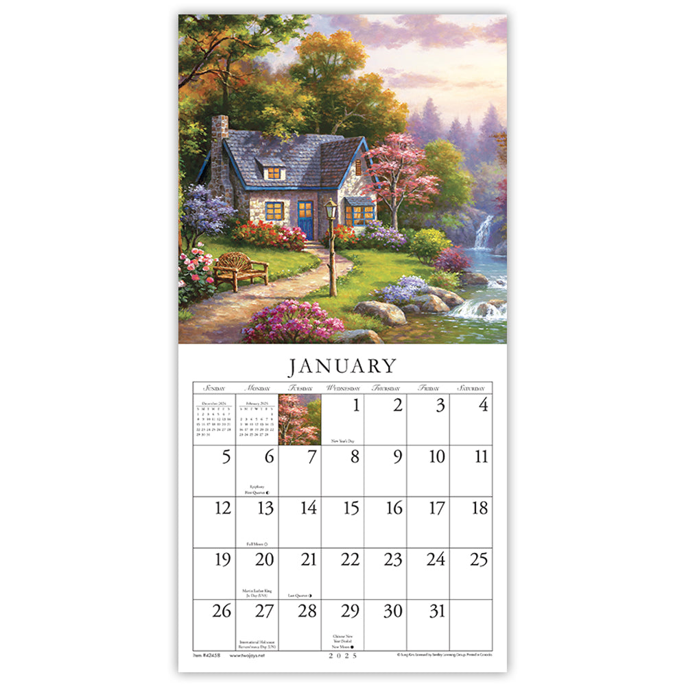 Vibrant Views (Item #42458) - 2025 - 7x14 Refill Sheet Calendar - INCLUDES LIST PAD & BONUS BOOKMARK - WHILE QUANTITIES LAST