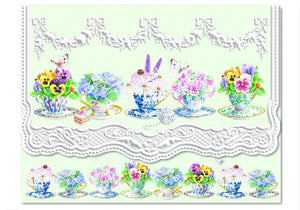 ForArtSake - Pansy Teacups Boxed Notecards