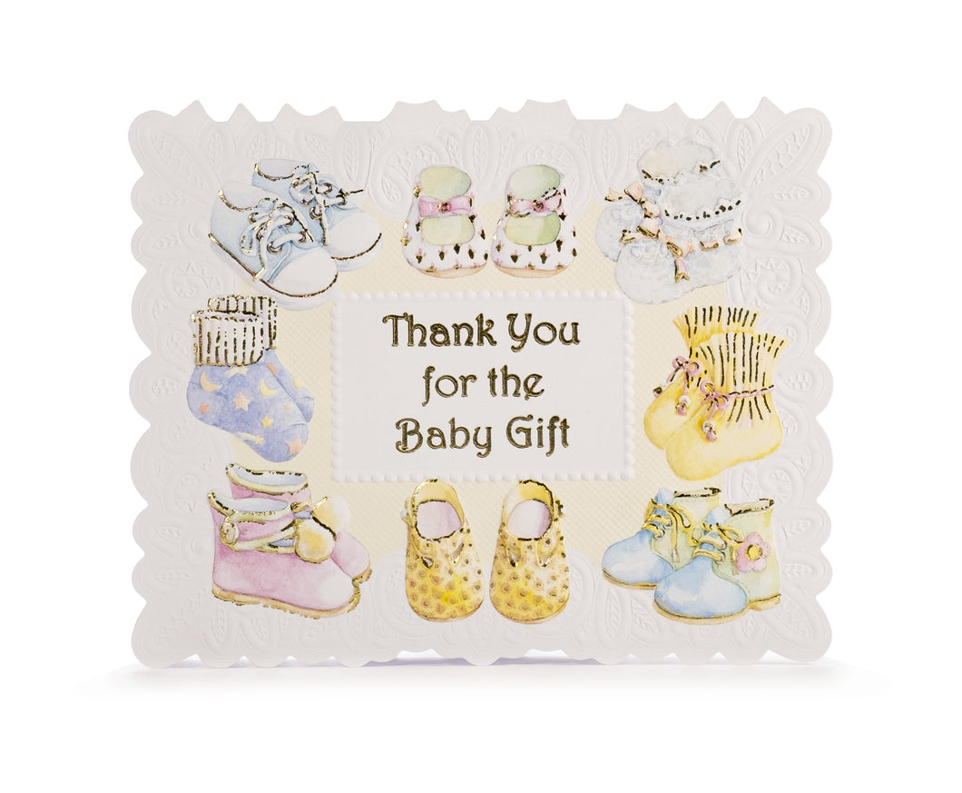 ForArtSake - Baby Booties Thank You Card Set