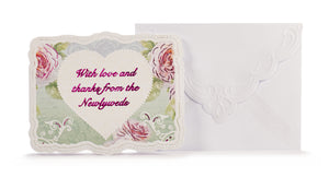 ForArtSake - Wedding Heart & Roses Thank You Card Set